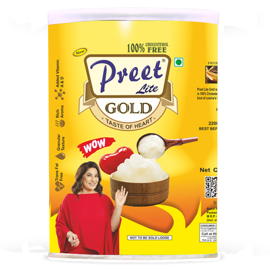 New Preet Lite Gold 100% Vegan Multi Source Edible Oil 1 Litre Pack