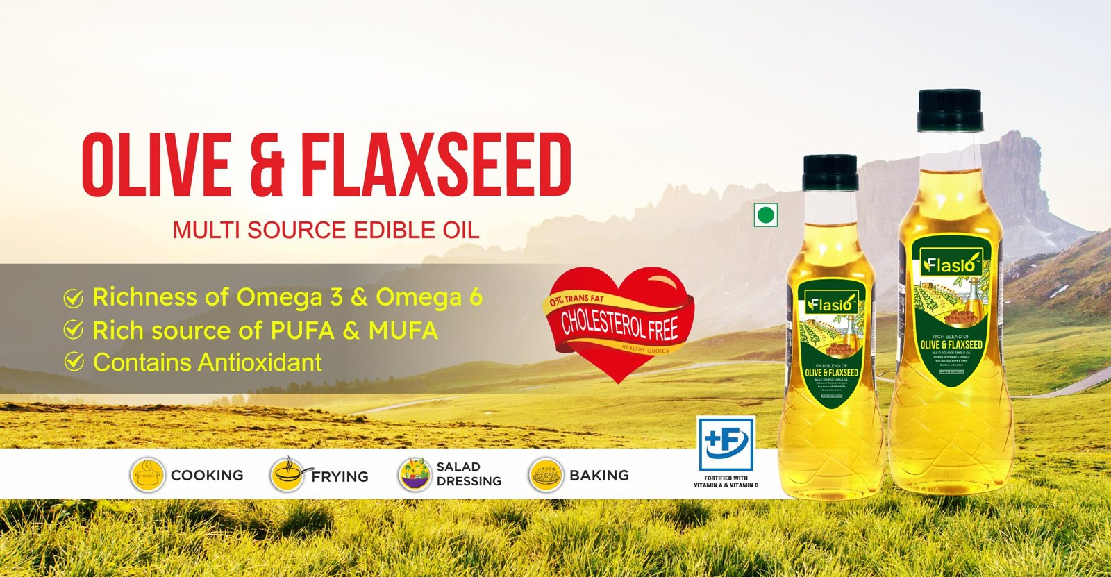 Flasio Olive & Flax Seed Oil