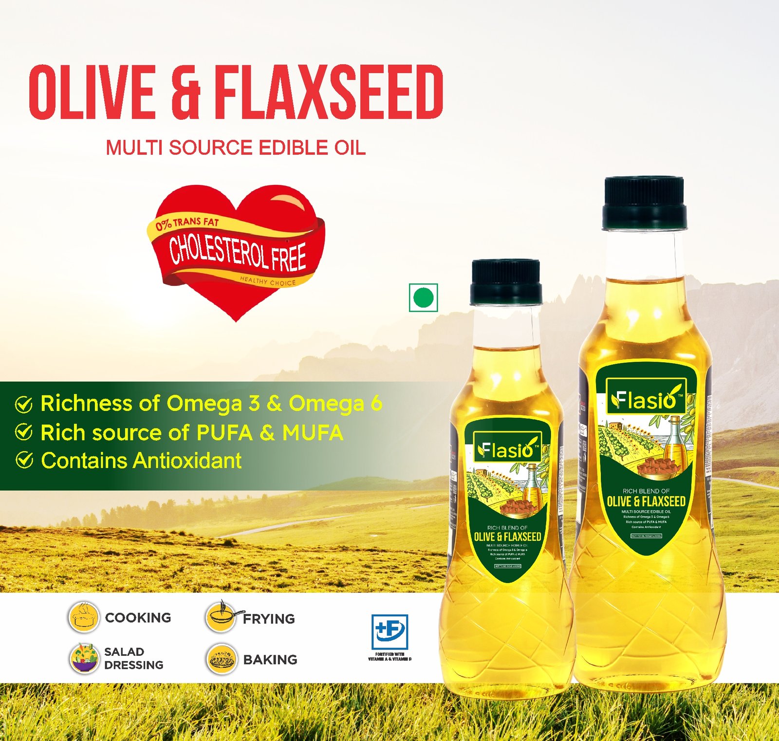 Flasio Olive & Flax Seed Oil