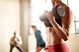 weight training in gym